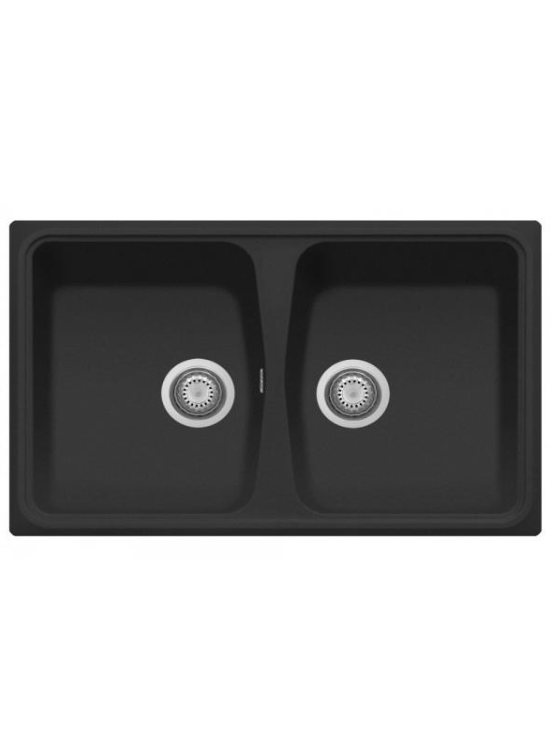 PLADOS SP0792 95 LAVELLO DUE VASCHE CM 79 X 50 COLORE NERO EBONY