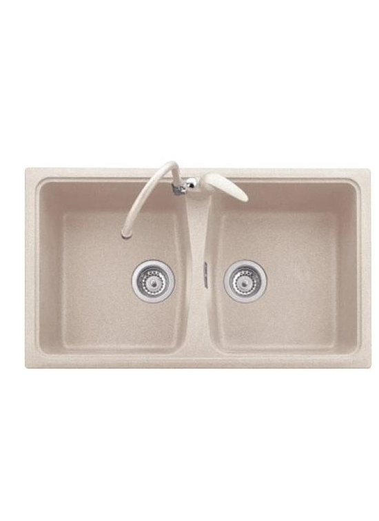 PLADOS SPAZIO SP0862 56 LAVELLO INCASSO DUE VASCHE CM 86 X 50 VARIANTE COLORE 56 JASMINE