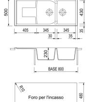 PLADOS CORAX CX1162 UG 90 BIANCO OPALE  CM 116x50 - 1 - Gallery