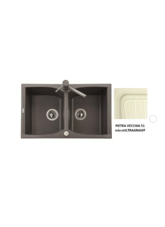 Lavello Plados - mod.Corax cm.79x50- NK07920- pietra vecchia 51