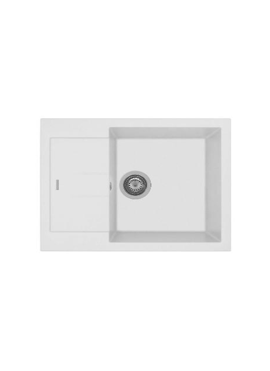 PLADOS ELEGANCE AM6510-98  LAVELLO AD UNA VASCA REVERSIBILE CM 65 X 50  BIANCO