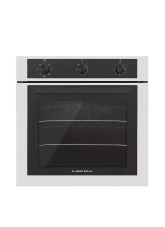 PLADOS FIMOD  UG58   FORNO ELETTRICO CON CRUSCOTTO METALLO BIANCO E COMANDI SU VETRO NERO