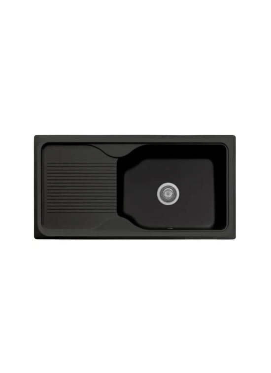 PLADOS Lavello 1 vasca + gocciolatoio reversibile - Nero
