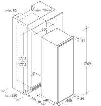 CANDY CFBO3550E/N FRIGO INCASSO MONOPORTA con CELLA CONGELATORE interna - 1 - Gallery