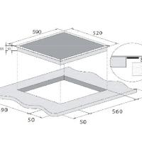 CANDY CTP643C - P. COTT. DA INCASSO - A INDUZIONE - 4 ZONE COTT. - VETROCERAMICA NERA - 59x52 - 1 - Gallery
