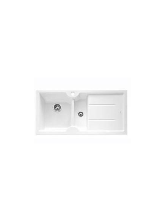 BLANCO IDESSA6S  1516028 LAVELLO CERAMICA PORCELLANATA  CM 100 X 50 VASCHE A DESTRA