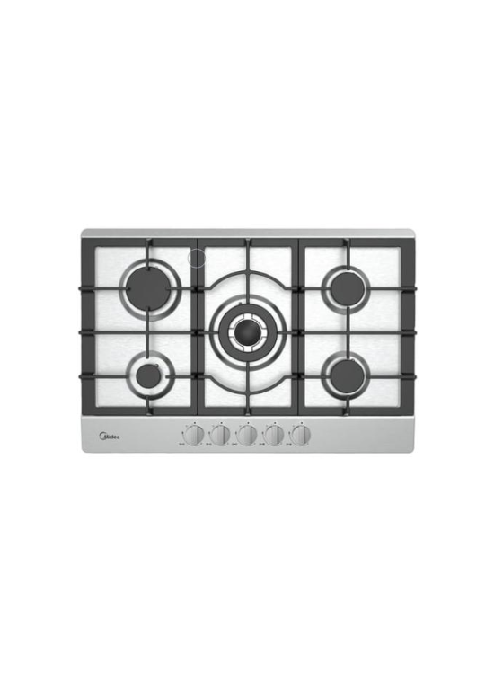 MIDEA Piano cottura a gas 5 fuochi L 75 cm acciaio inox