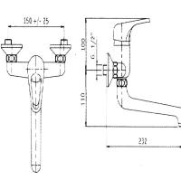 CROLLA 20014CR MISCELATORE DA MURO INOX - 1 - Gallery