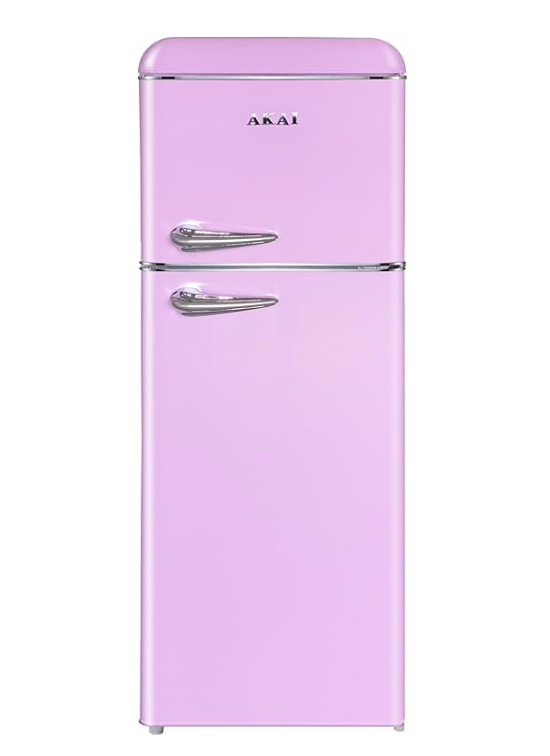 AKAI CLASS240KPK FRIGO CONGELATORE ROSA H146X55X60