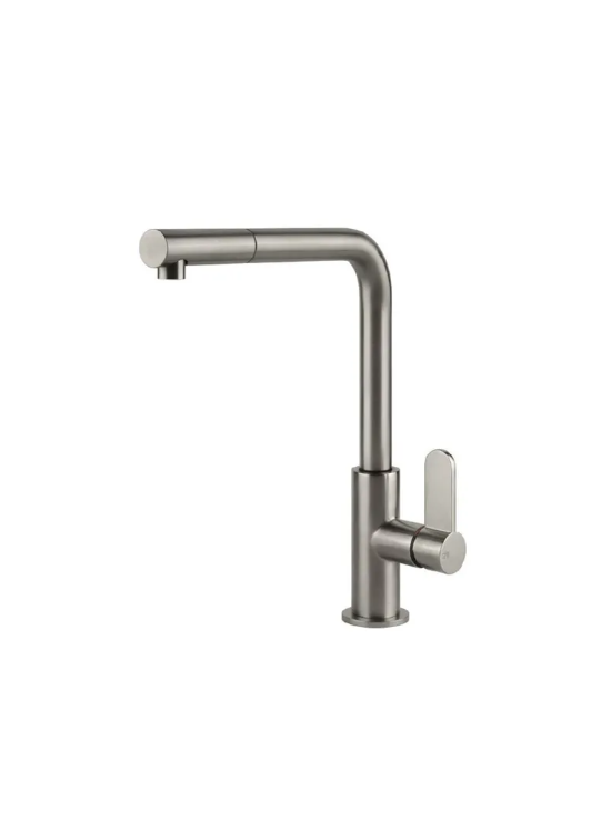 GESSI miscelatore monocomando con doccetta steel brushed