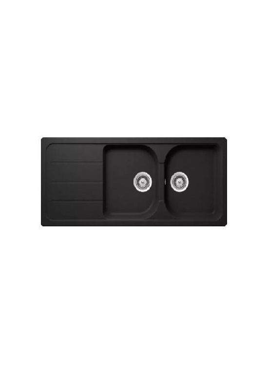 SCHOCK FOMD200A13 LAVELLO 116X50 2VASCHE+GOCC. NERO