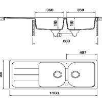 SCHOCK FOMD200A58 LAVELLO 116X50 2VASCHE+GOCC. AVENA - 1 - Gallery