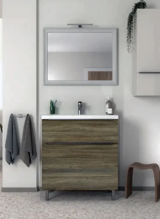 Mobile bagno a terra GENOVA 60 cm XL quercia