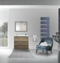 Mobile bagno TRIESTE a terra quercia 80 cm con lavabo in ceramica standard - Gallery