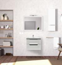 mobile bianco sospeso con due cassetti  - Gallery