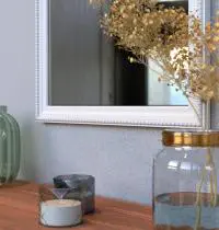 specchio milano bianco decorato