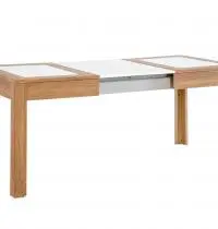 tavolo allungabile con piastre in alabastrino