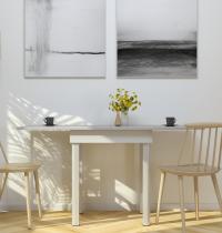 tavolo allungabile 60x70 cm aperto grigio
